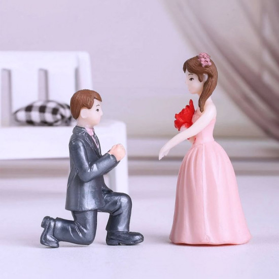 Romantic Couple Miniature Boy Proposing Girl Figurines (344)